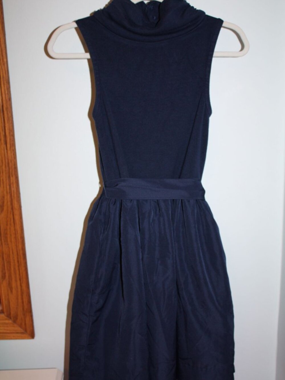 POLO RALPH LAUREN Girls Size S 7 Navy Blue Formal Party Sleeveless Halter Dress